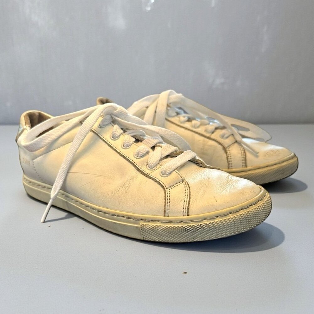 Common Projects Woman Achilles Low White Leather Sneakers Size 38